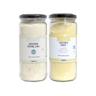 Organik Bebek İrmiği ve Organik Tam Pirinç Unu Seti 300gr