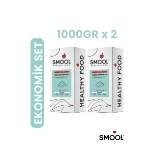 SMOOL İngiliz Karbonatı (2X1000 GR) Içilebilir Katkısız Yenilebilir Gıda Tipi Food Grade 2 Li Set